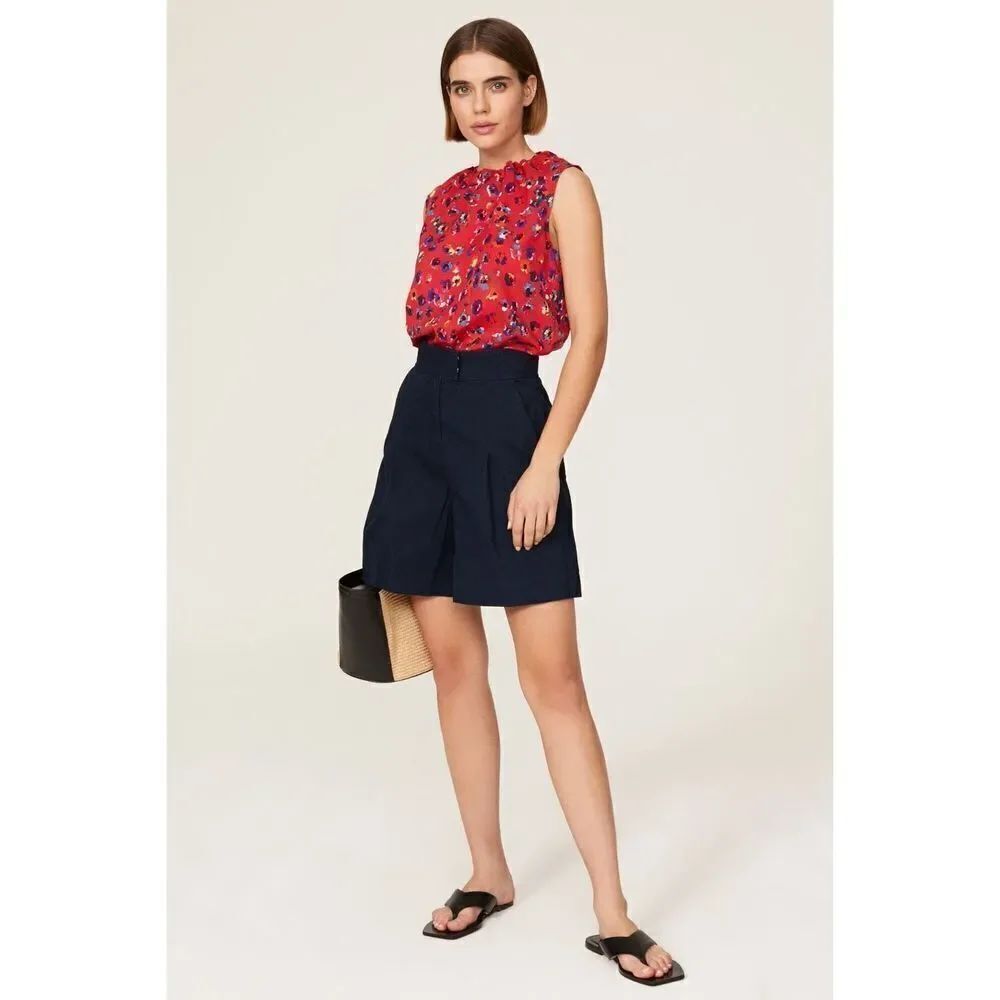 ✨JASON WU Linen Blend High Waist Pleated Shorts✨